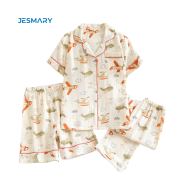 Đồ ngủ vải xô họa tiết xinh xắn phù hợp với các bé